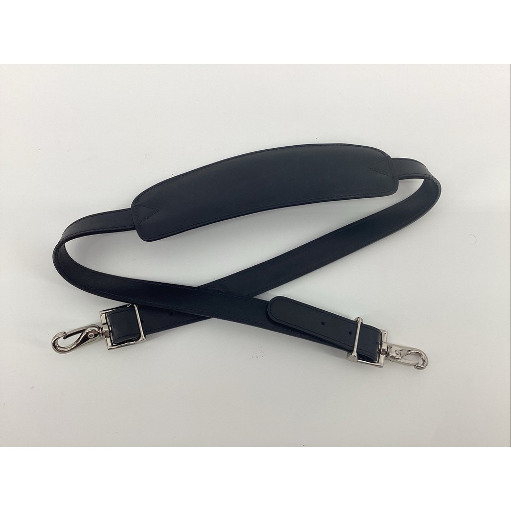Jack Georges Black Leather Strap  For Briefcase Purse Bag ***STRAP ONLY***